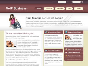 VoIP Business Free Website Template