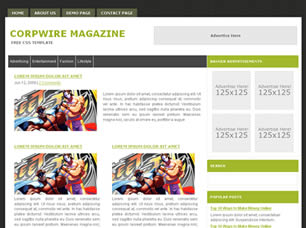 Corpwire Magazine Free Website Template