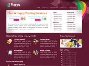 Happy Print Shop Free Website Template