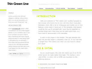 Thin Green Line Free CSS Template