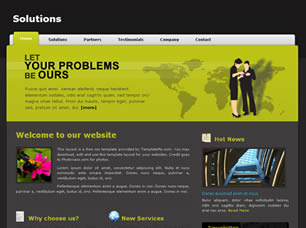 Solutions Free Website Template