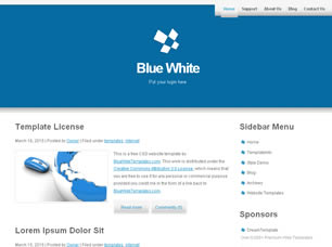 Blue White Free Website Template