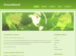 GreenWorld Free CSS Template