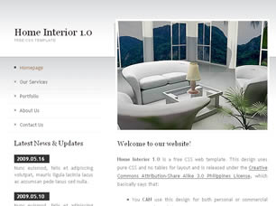 Home Interior 1.0 Free CSS Template