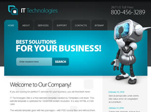 IT Technologies Free Website Template