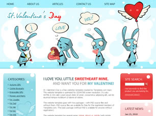 St. Valentines Day Free CSS Template