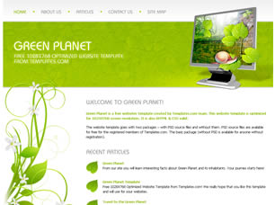 Green Planet Free Website Template