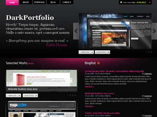 DarkPortfolio Free Website Template