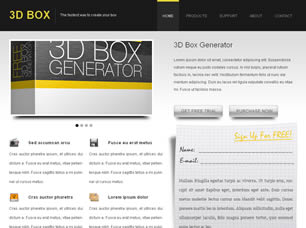 3D BOX Free CSS Template