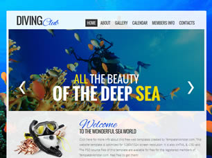 DivingClub Free Website Template