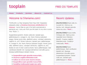 TooPlain Free Website Template