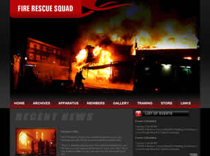 Fire Rescue Squad Free Website Template