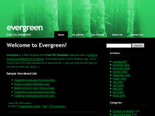 Evergreen Free Website Template