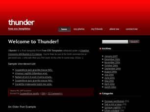 Thunder Free CSS Template
