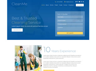 CleanMe Free Website Template