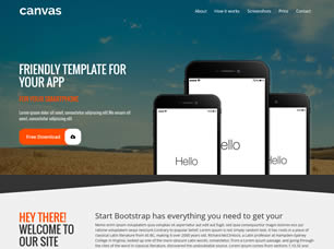 Canvas Free Website Template