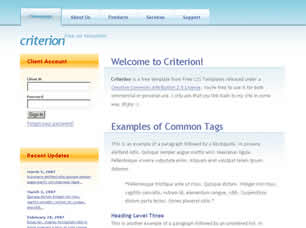 Criterion Free Website Template
