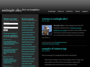 Midnight Alley Free Website Template