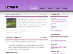 Advantage Free Website Template