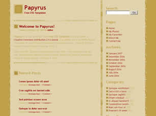 Papyrus Free CSS Template