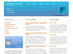 Software Company Free Website Template