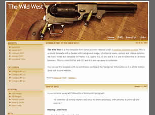 The Wild West Free Website Template