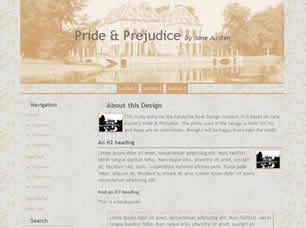 Pride & Prejudice Free Website Template