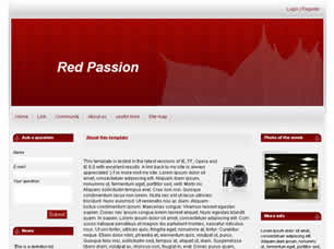 Red Passion Free Website Template