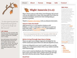 Slight Amnesia v1.0 Free Website Template