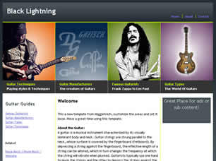 Black Lightning Free Website Template