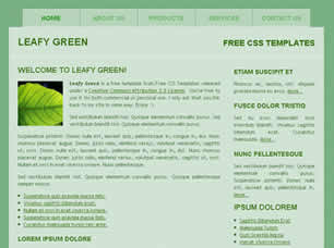 Leafy Green Free Website Template
