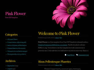 Pink Flower Free Website Template