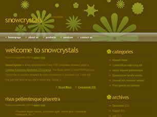 SnowCrystals Free Website Template