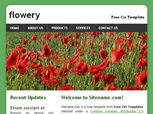 flowery Free Website Template