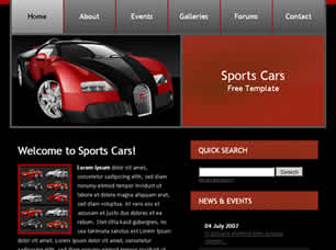 Sport Cars on Sports Cars Free Website Template   Free Css Templates   Free Css