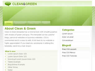Clean & Green Free CSS Template