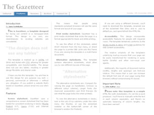 The Gazetteer Free CSS Template