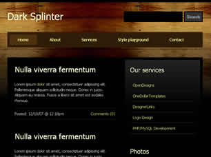 Dark Splinter Free CSS Template