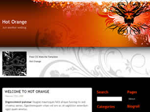 Hot Orange Free CSS Template