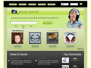Music Portal Free Website Template