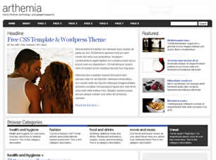 Arthemia Free Website Template