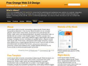 Orange Web 2.0 Free Website Template