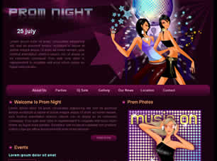 Prom Night Free Website Template