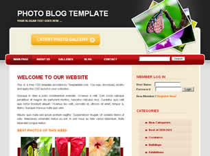 Photo Blog Free Website Template