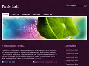 Purple Light Free Website Template