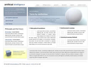 Artificial Intelligence Free Website Template