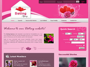 Dating Agency Free Website Template