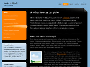 Serious Black Free CSS Template