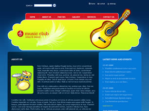 Music Club Free Website Template