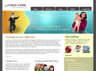 Child Care Free Website Template